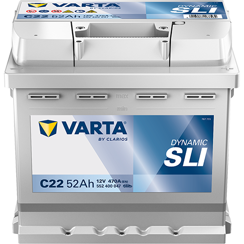 Varta C22 Dynamic SLI 552 400 047 Autobatterie 52Ah (Blue Dynamic)