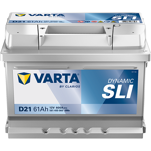 Varta D21 Dynamic SLI 561 400 060 Autobatterie 61Ah (Silver Dynamic)