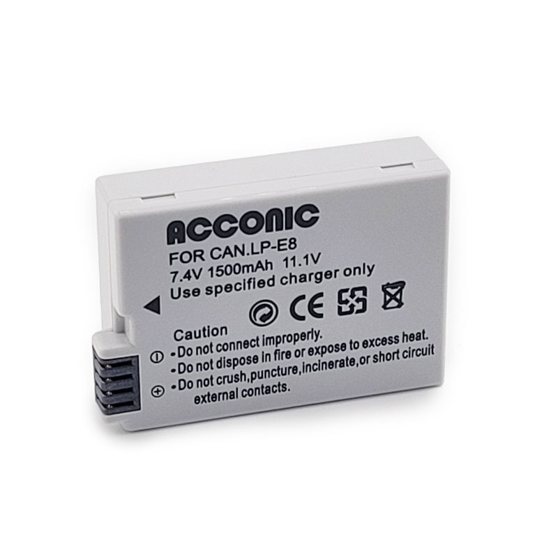 Acconic Photon Series LP-E8 Ersatz Akku für Canon EOS 550D 600D 650D 700D – Bild 3