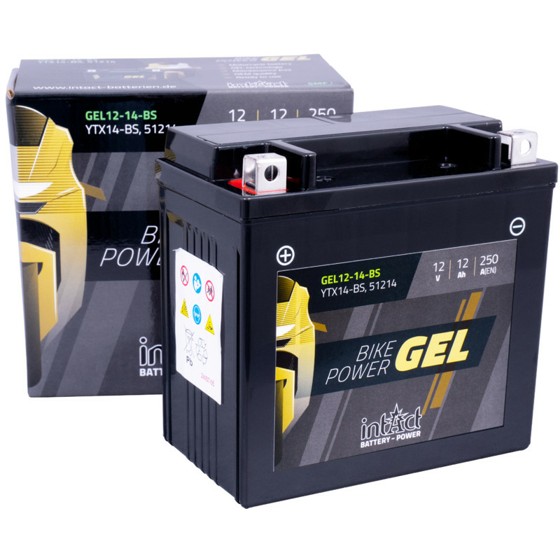 Intact GEL12-14-BS Bike-Power GEL 12Ah Motorradbatterie (DIN 51214) YTX14-BS – Bild 2