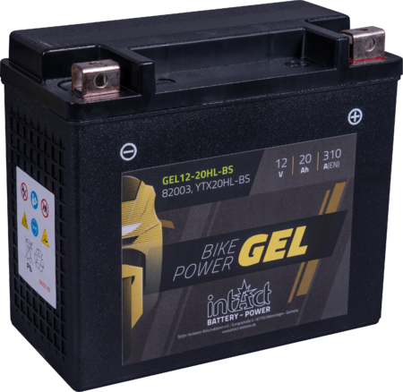 Intact GEL12-20HL-BS Bike-Power GEL 20Ah Motorradbatterie (DIN 82003) YTX20HL-BS