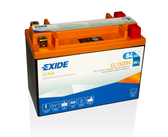 Exide Li-Ion ELTX20H YTX20H-BS Motorradbatterie 7Ah (DIN 82004)