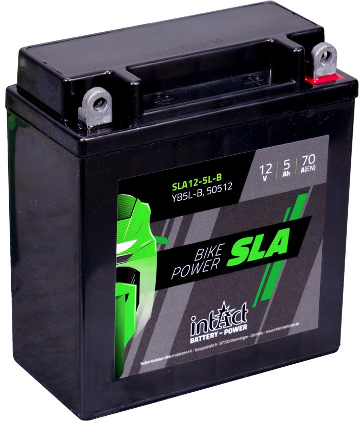 Intact SLA12-5L-B Bike-Power SLA 5Ah Motorradbatterie (DIN 50512)