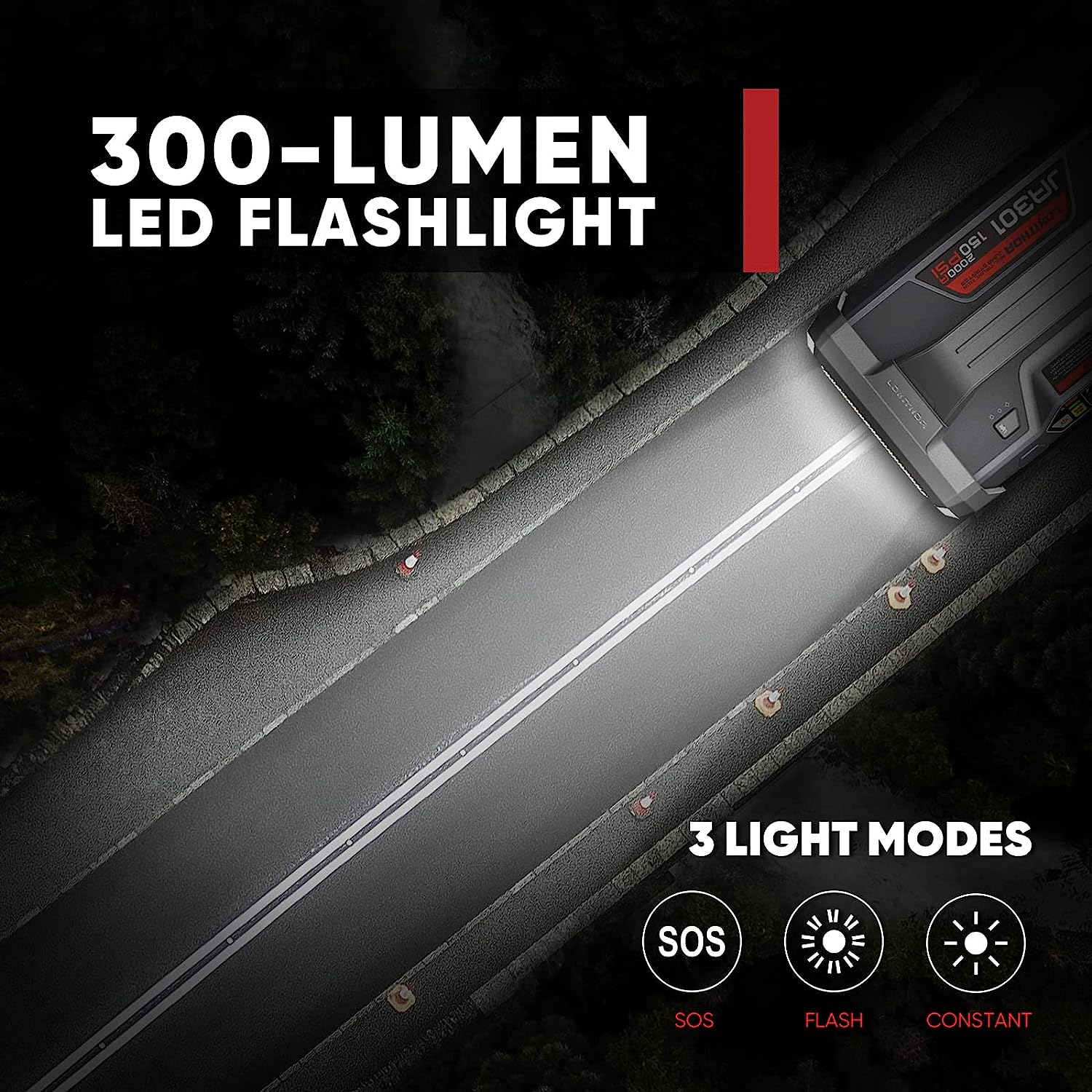 LOKITHOR JA301 Starthilfegerät 2000A mit Kompressor LED & Powerbank – Bild 5