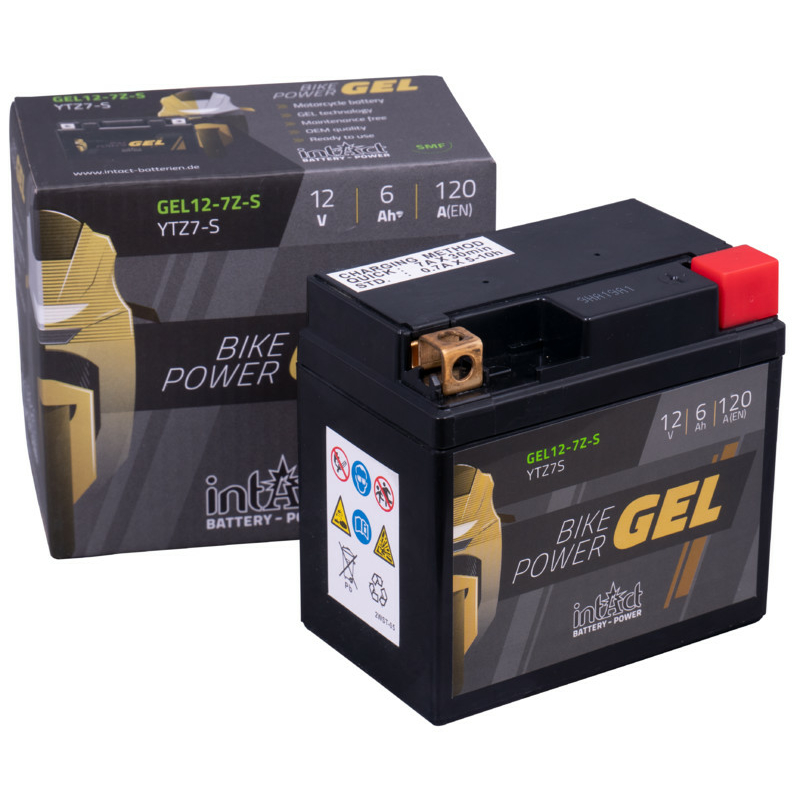 Intact GEL12-7Z-S Bike-Power GEL 6Ah Motorradbatterie (DIN 50616) YTZ7-S, YTZ7S, TTZ7S-BS – Bild 2