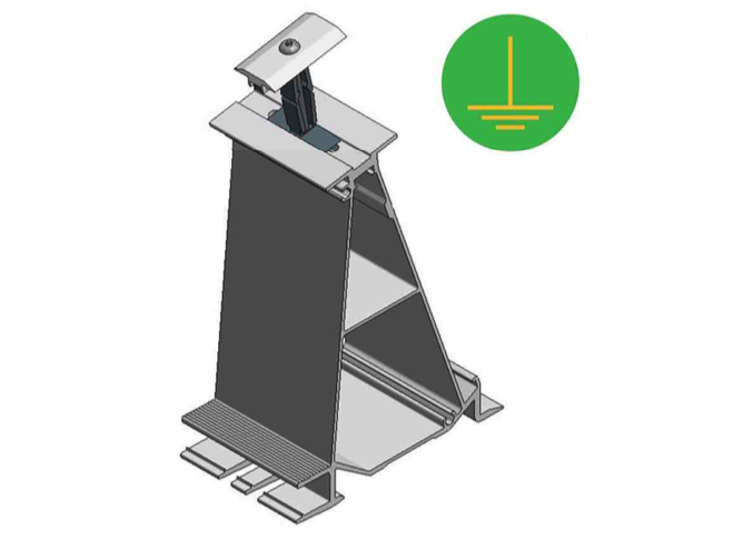 Van Der Valk 724650 Hinterfuß mit Mittelklemme Flachdachmontage ValkPro+ L10