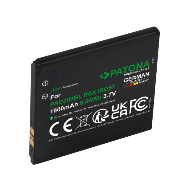 PATONA Premium Akku für PAX D200 PAD200BL – Bild 7