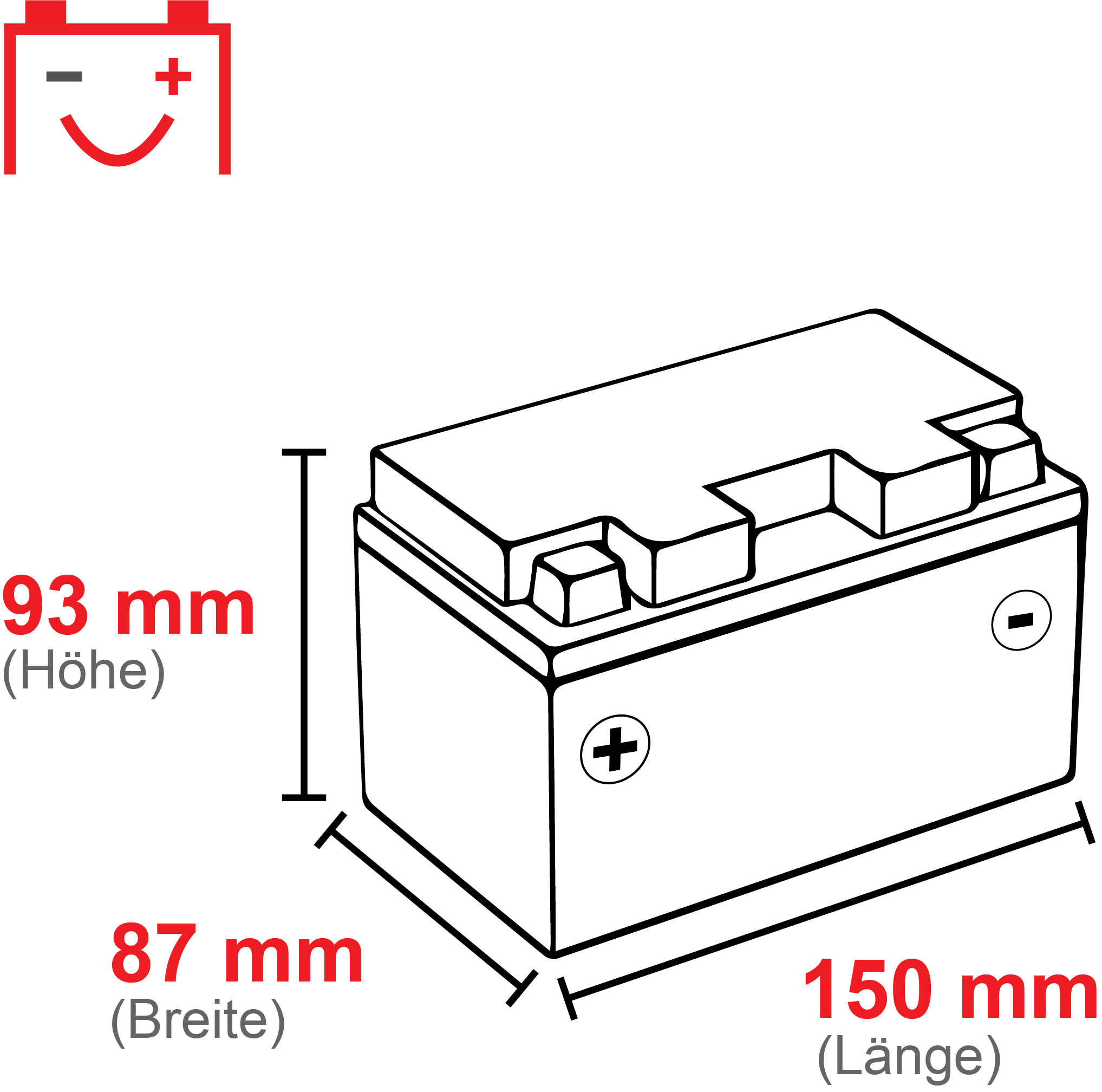 Yuasa YTZ10S AGM 9,1Ah Motorradbatterie 12V (DIN 50922) – Bild 2