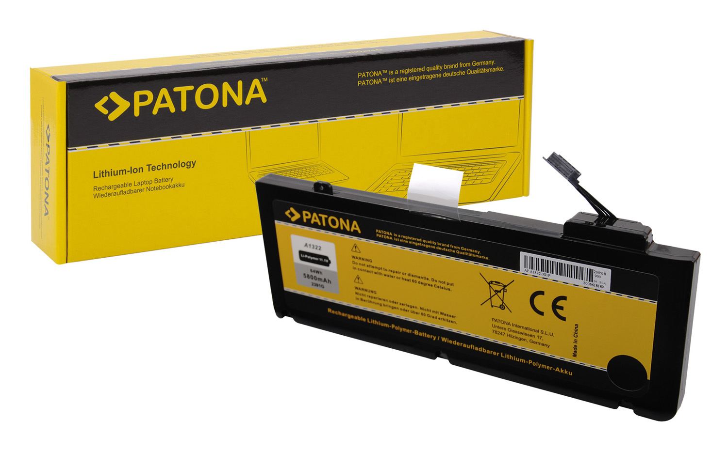 Akku f. Apple A1322 MacBook Pro 13 13" A1278 2009 Version von PATONA