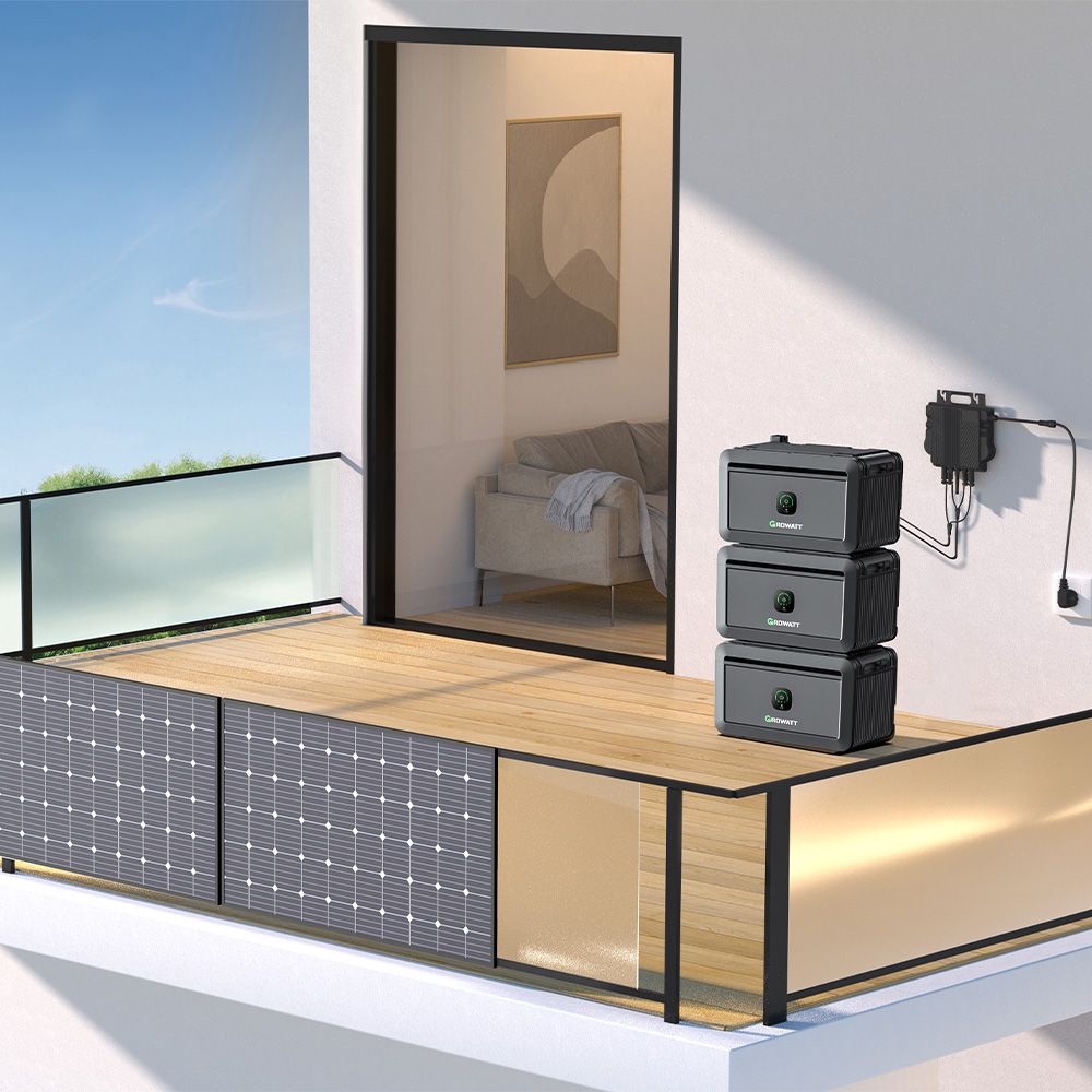 Growatt 890Wp Balkonkraftwerk Set mit 2048Wh LiFePO4 Speicher – Bild 7