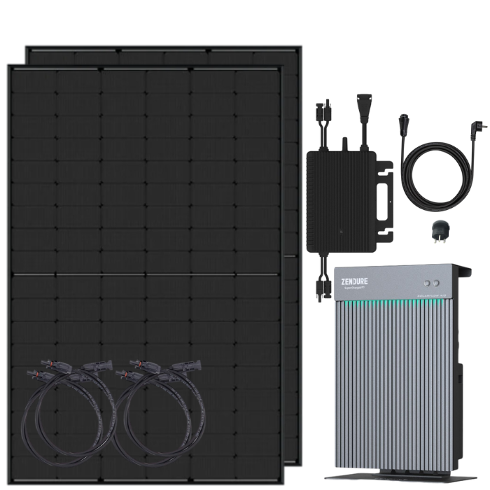 Balkonkraftwerk Set 890Wp mit Zendure AIO2400 2,4 kWh Speicher