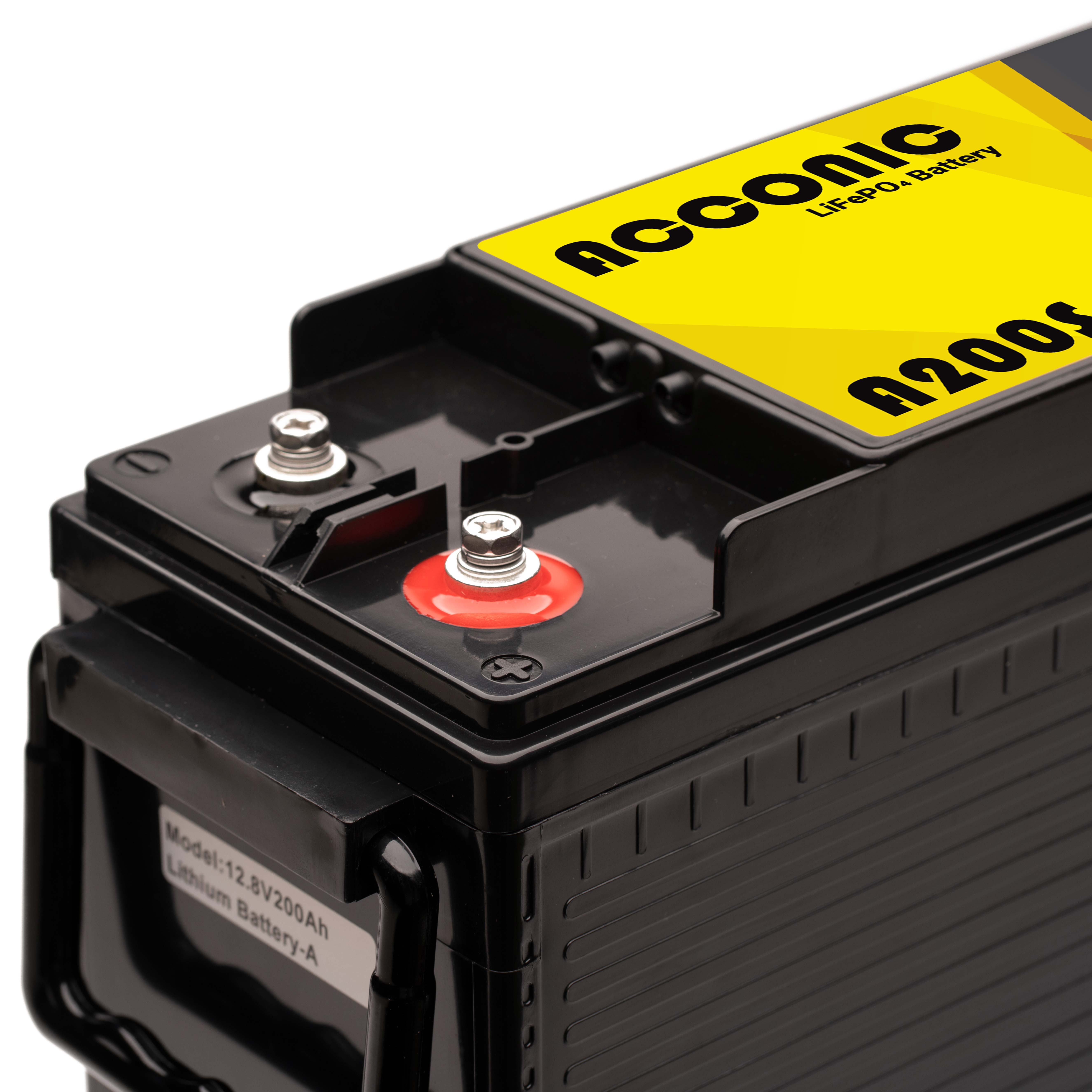Acconic A200S LiFePO4 12V Lithium Slim Versorgungsbatterie 200Ah – Bild 2
