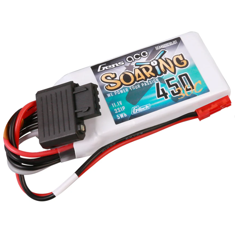 Gens ace 450mAh 11,1 V 30C 3S1P G-Tech Soaring Lipo-Akkupack mit JST-SYP-Stecker GEA4503S30JGT – Bild 2