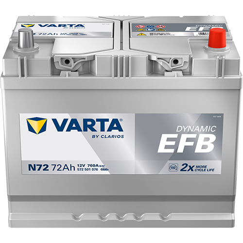 Varta N72 Dynamic EFB 572 501 076 Autobatterie 72Ah (Blue Dynamic)
