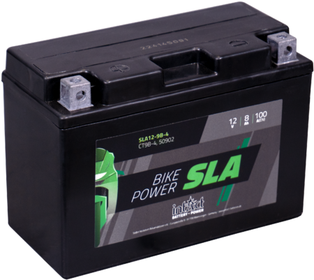 Intact SLA12-9B-4 Bike-Power SLA 8Ah Motorradbatterie (DIN 50801) YT9B-BS, YT9B-4