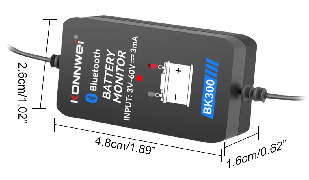 KONNWEI Battery Monitor BK300 Batterieüberwachung & Tester 12V/24V – Bild 2