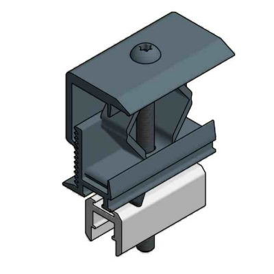 Van Der Valk 721552ZW Endklemme aus Aluminium für Aluminiumprofil in schwarz