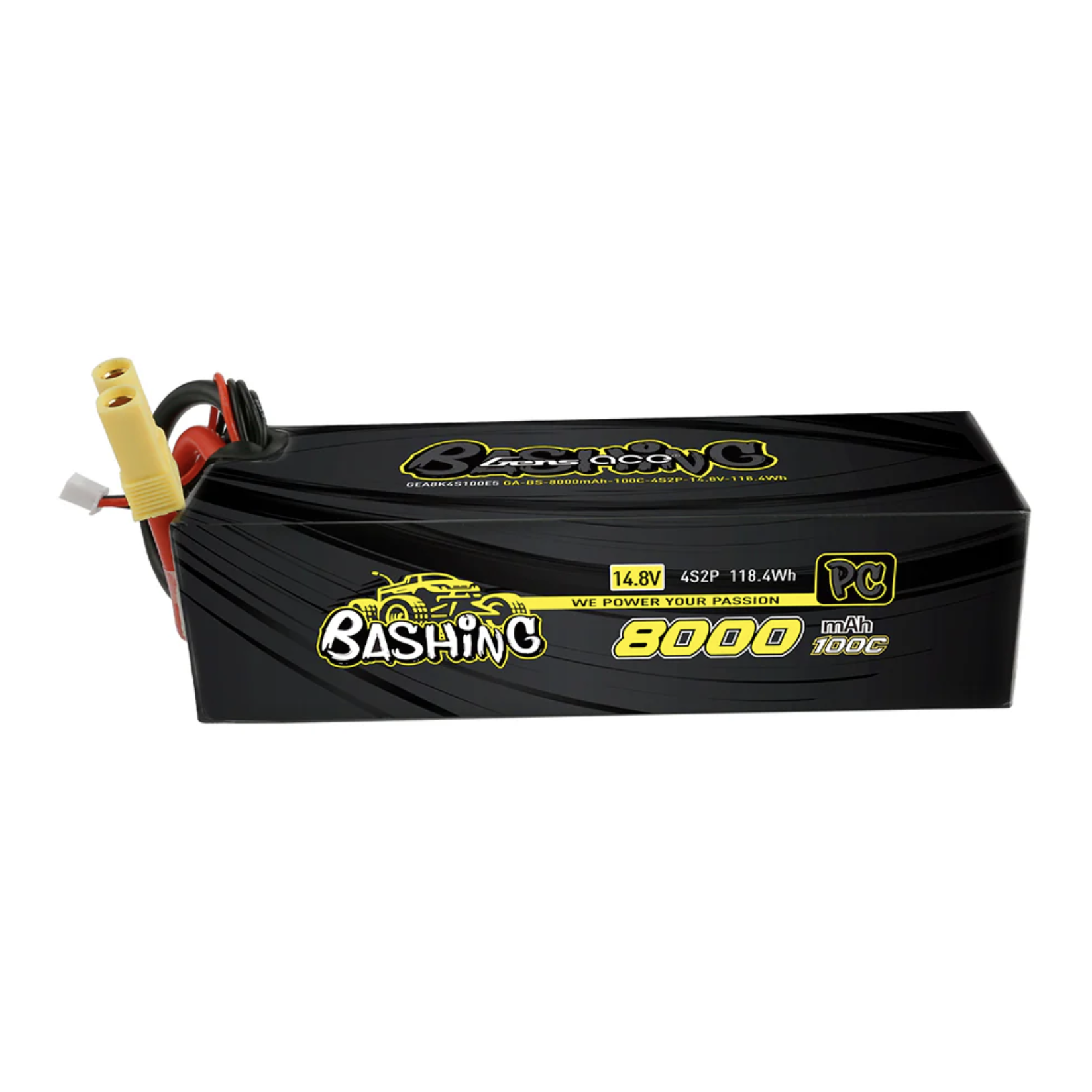 Gens ace 8000mAh 14,8V 100C 4S2P G-Tech  Lipo Akkupack mit EC5-Bashing Serie GEA8K4S10E5GT