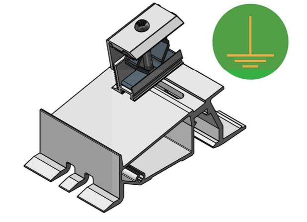 Van Der Valk 724661 Vorderfuß mit Endklemmen Flachdachmontage ValkPro+ L10