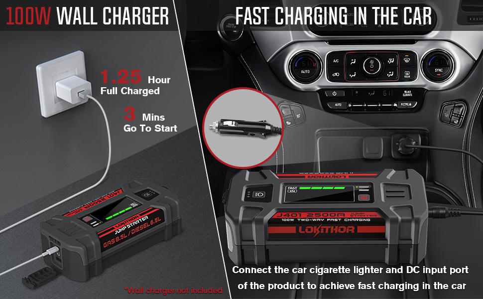 LOKITHOR j401 Starthilfegerät 2500A mit Powerbank und LED – Bild 8