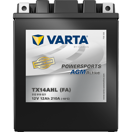 VARTA Powersports AGM ACTIVE YTX14AHL-BS 12Ah Motorradbatterie 12V (512919021) – Bild 3