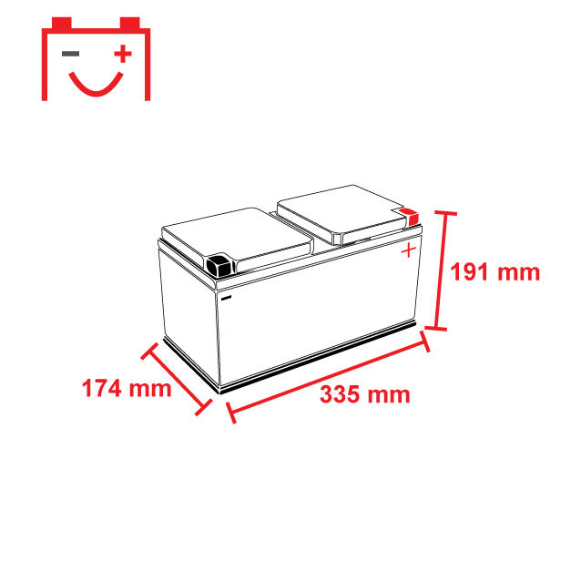 VOLTIC VLT100 12V LiFePO4 Lithium Versorgungsbatterie 100Ah