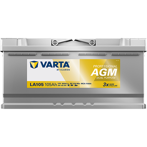 Varta LA105 Professional AGM 105AH Batterie – Bild 3