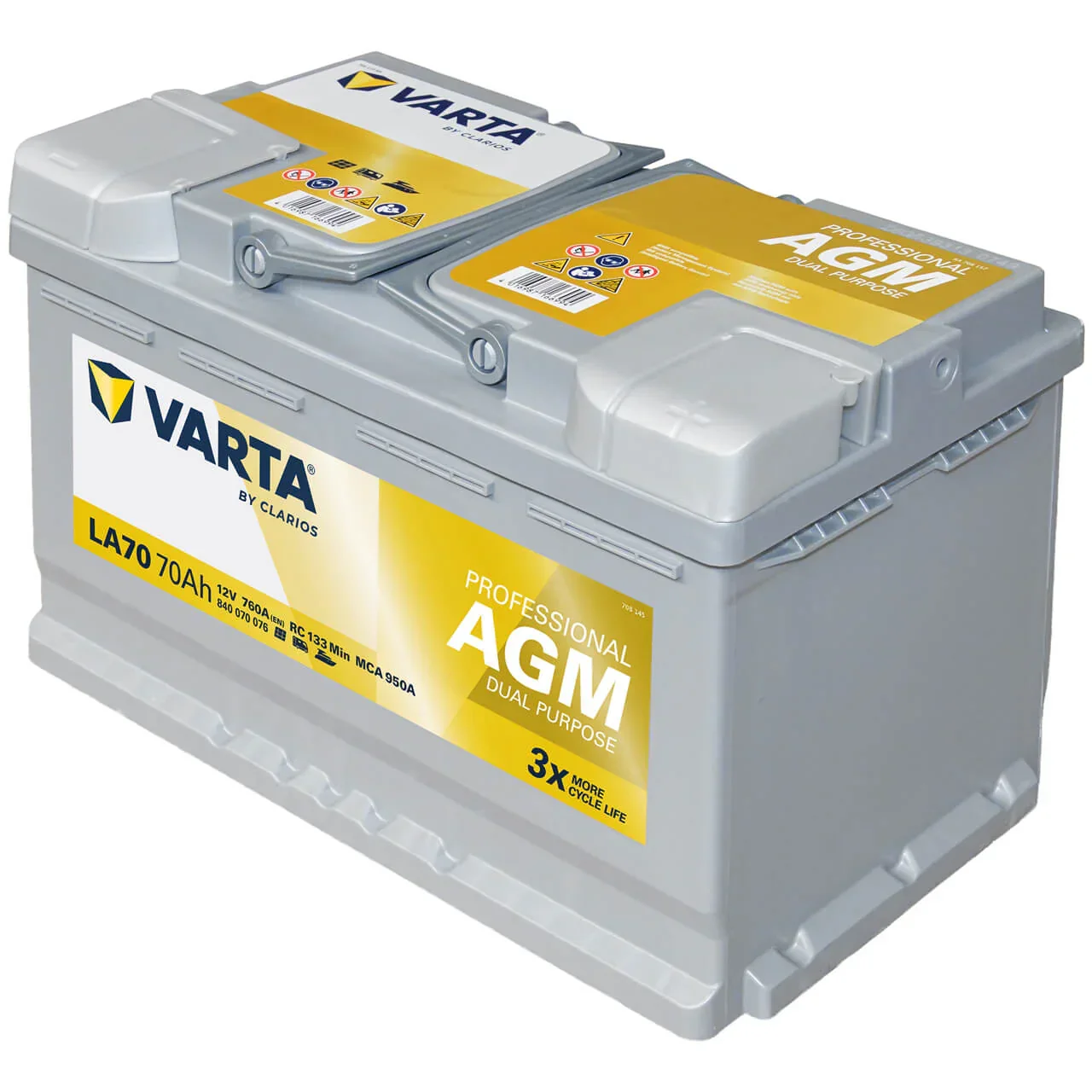 Varta LA70 Professional AGM 70AH Batterie – Bild 3