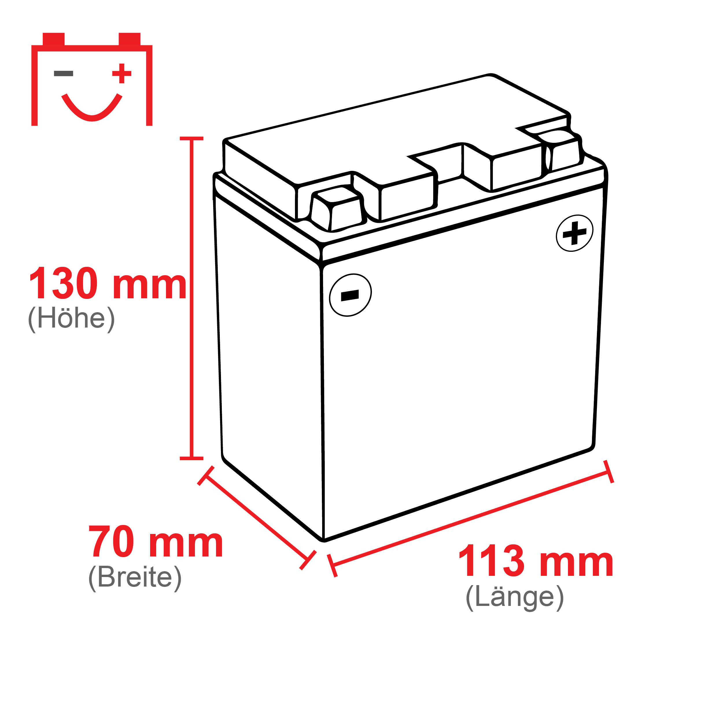 VOLTIC Sportivo GEL YTX7L-BS Motorradbatterie 7Ah 12V (DIN 50614)