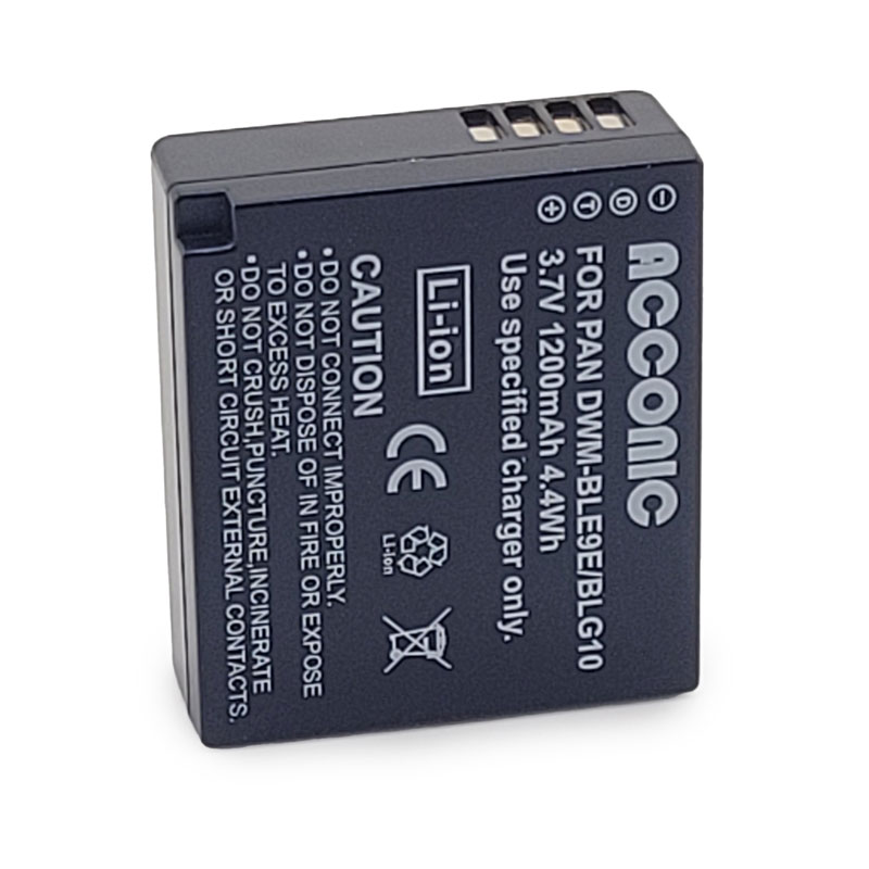 Acconic Photon Series DMW-BLE9E Ersatz Akku für  Panasonic DMW-BLE9