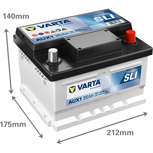Varta AUX1 Dynamic SLI 535 106 052 Stützbatterie 35Ah (Silver Dynamic) – Bild 2