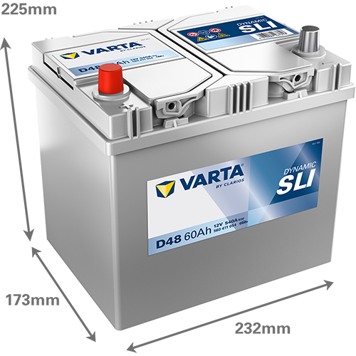 Varta D48 Dynamic SLI 560 411 054 Autobatterie 60Ah (Blue Dynamic) – Bild 3