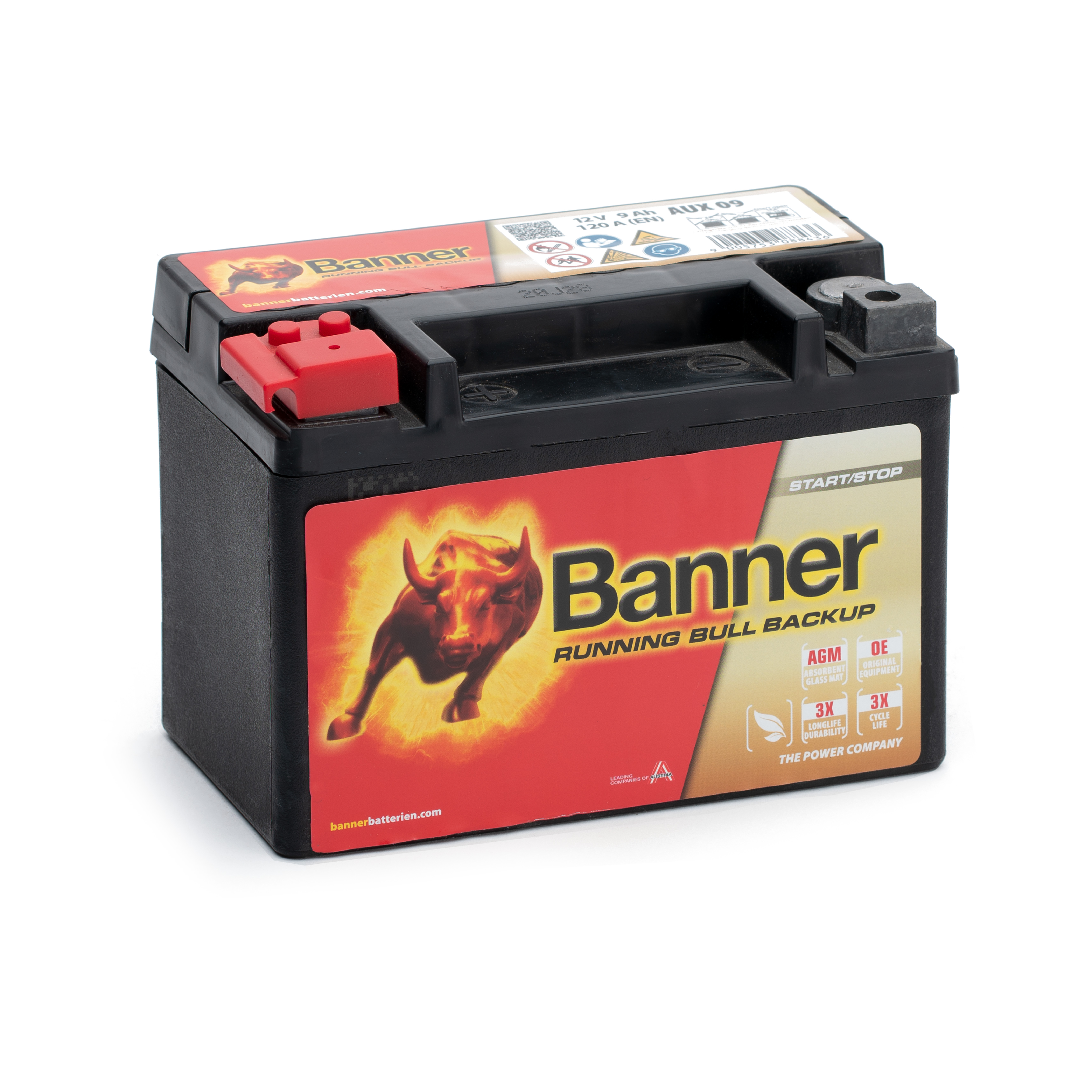 Banner AUX09 Running Bull Backup 9Ah AGM Stützbatterie