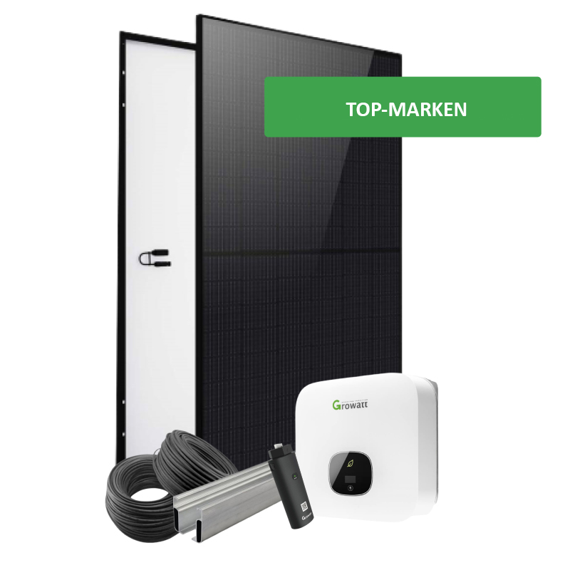Solaranlage 1,74 kWp Komplettset mit Growatt Wechselrichter