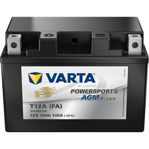 VARTA Powersports AGM ACTIVE YT12A-BS 10Ah Motorradbatterie 12V (510909015) – Bild 3