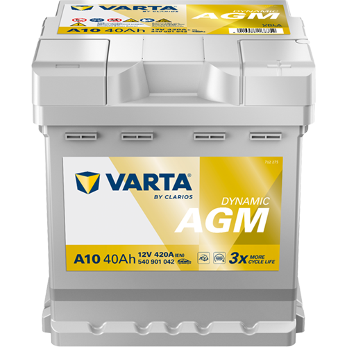 Varta A10 Dynamic AGM 540901042 Autobatterie 40Ah (Silver Dynamic)
