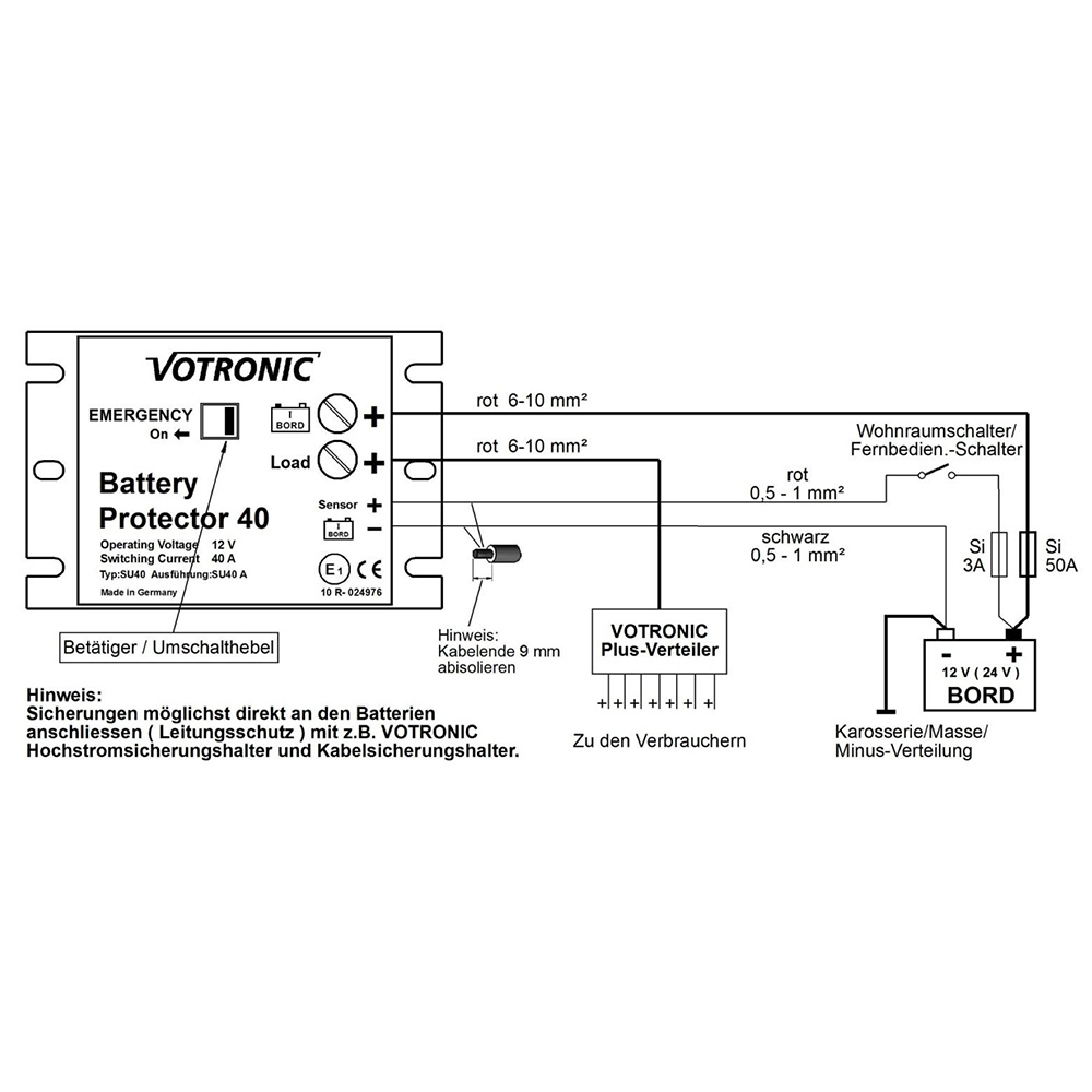 Votronic Battery Protector 40 – Batteriewächter 24V 40A – Bild 2
