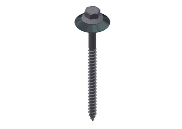 Van Der Valk 774392 Montageschraube für Welldächer 7x150 mm Edelstahl mit Gummidichtung