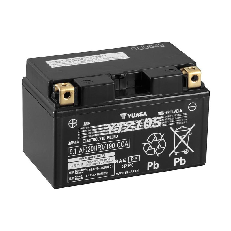 YUASA YTZ10S AGM 9,1Ah Motorradbatterie 12V (DIN 50922)