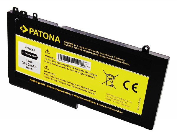 Akku f. DELL Latitude Serie E5270 12 12 5000 12 5000 Serie-E5270 12-E5270 Serie 0RDRH9 NGGX5 von Pat – Bild 2