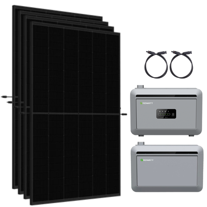 Balkonkraftwerk Set 1820Wp mit Growatt 4kWh LiFePO4 Speicher