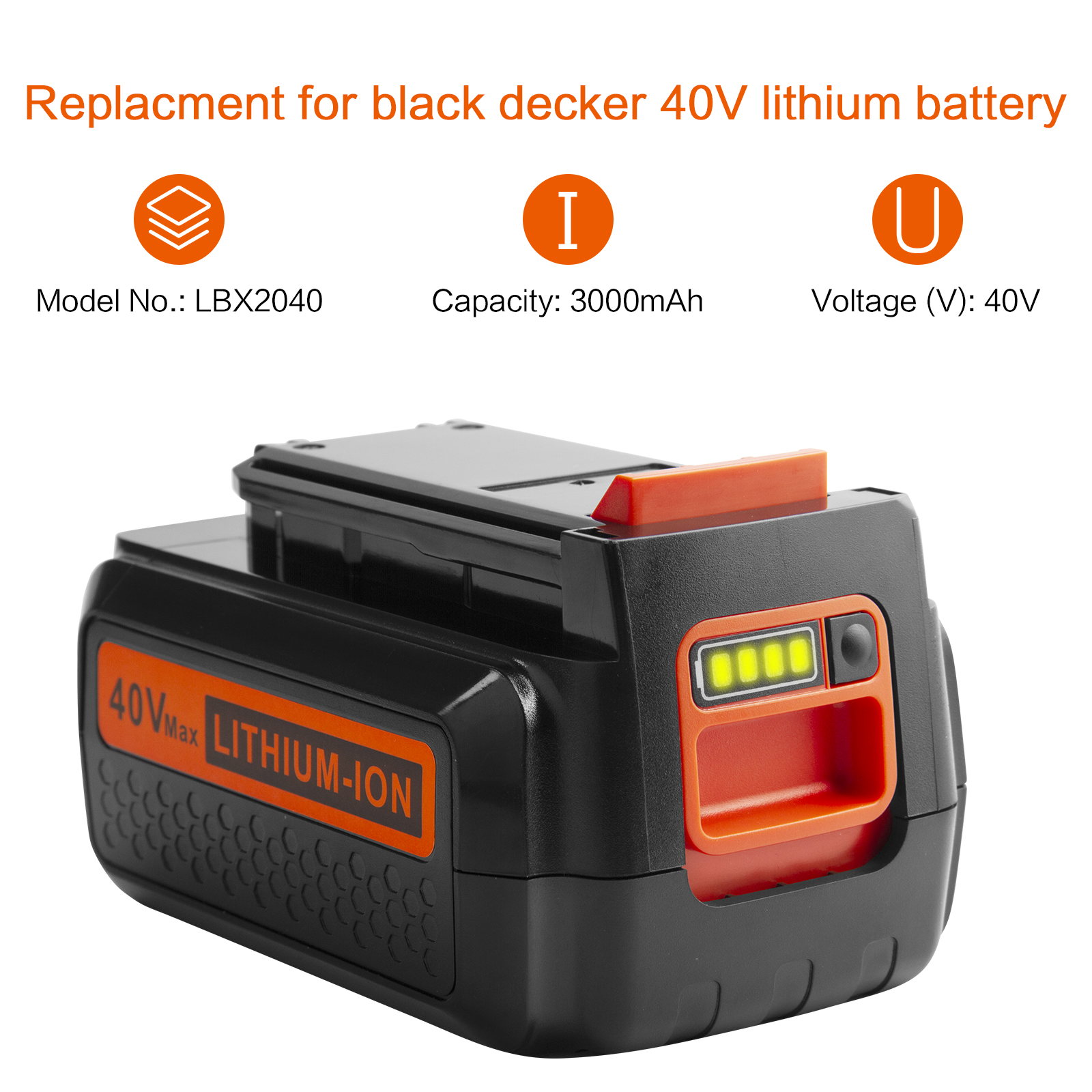 Acconic Werkzeug Akku für Black & Decker LBX2040 LBX36 LBXR36 LBXR2036 36V-40V – Bild 3