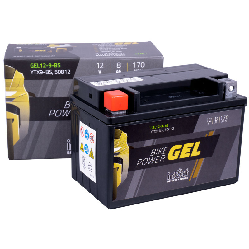 Intact GEL12-9-BS Bike-Power GEL 8Ah Motorradbatterie (DIN 50812) YTX9-BS – Bild 2