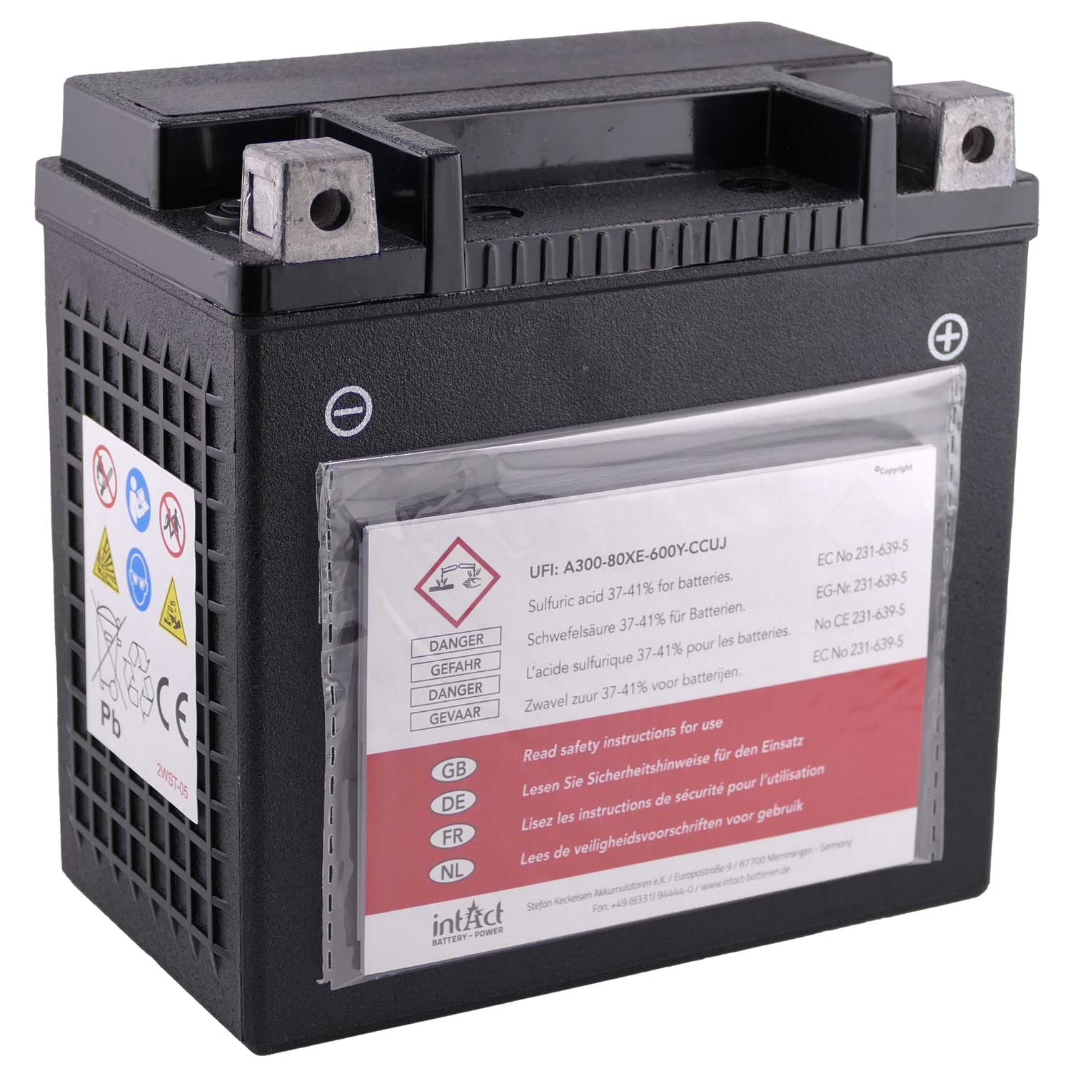 Intact HVT-03 Bike-Power HVT 14Ah Motorradbatterie YTX14L-BS – Bild 3
