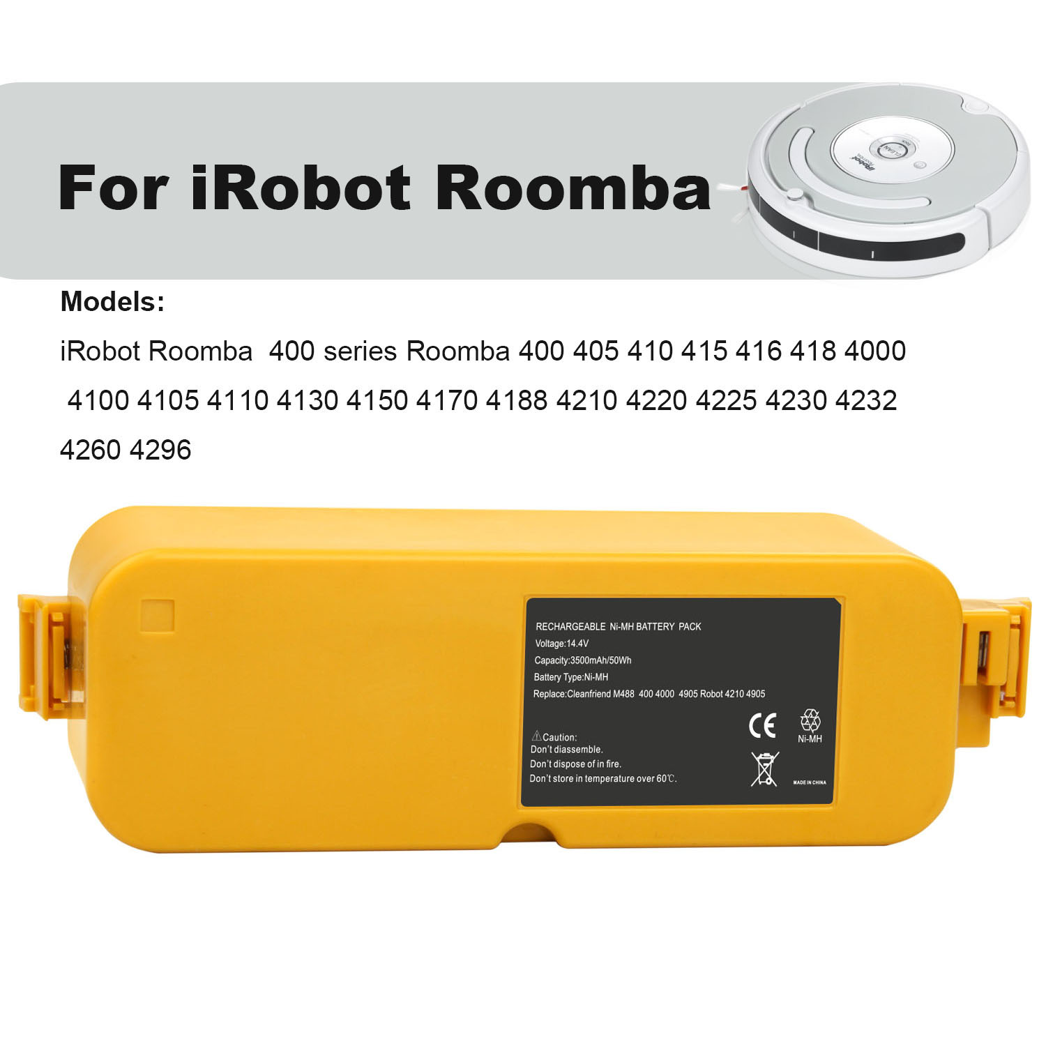 Acconic Akku f. iRobot 400 Roomba 405 410 415 416 418 4000 4100 4105 4110 4130 – Bild 6
