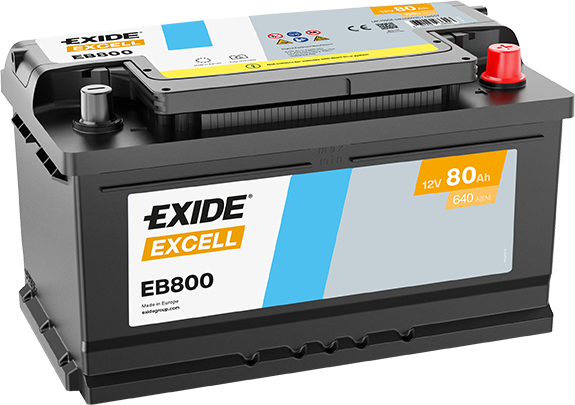 Exide EB800 Excell 80Ah Autobatterie