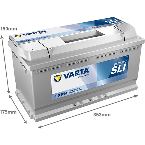 Varta G3 Dynamic SLI 595 402 080 Autobatterie 95Ah (Blue Dynamic) – Bild 3