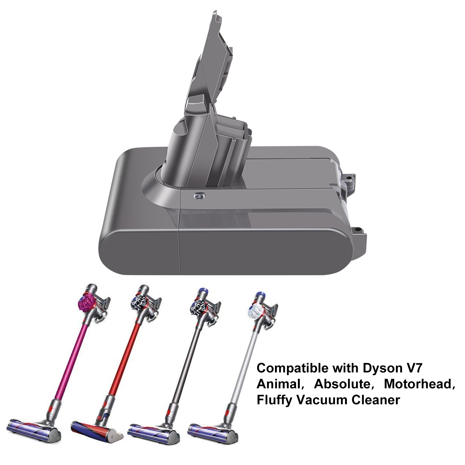 Acconic Akku 2500mAh für Dyson V7 Motorkopf Trigger Tier Auto+Boot Absolut SV11 968670-02 9686 – Bild 4