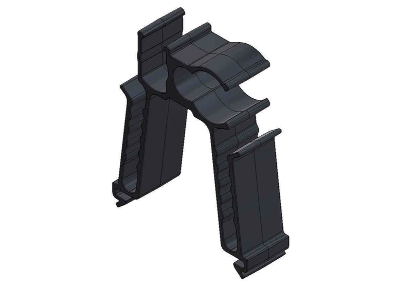 Van Der Valk 732012 Multi-Kabelclip für Dachträgerschiene Flachdachmontage ValkPro+ L10