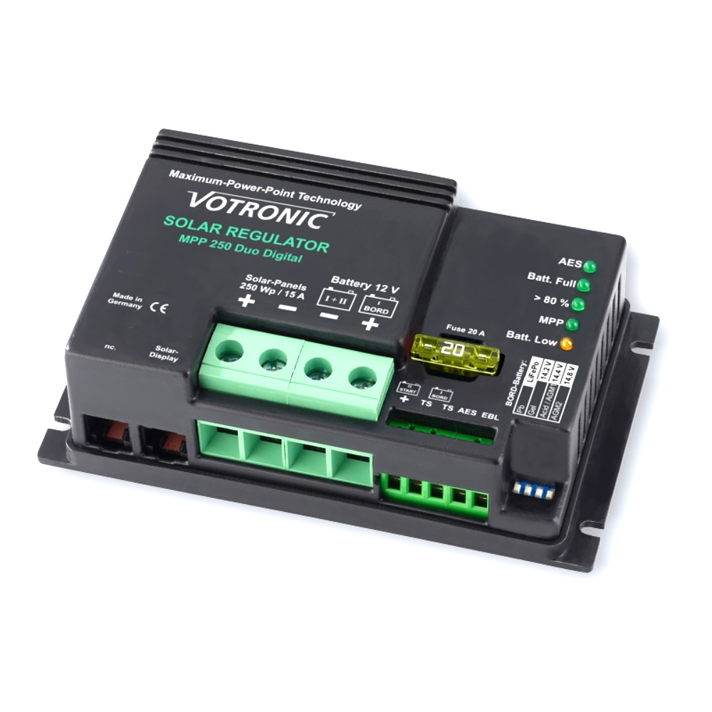 Votronic MPP 250 Duo Digital MPPT – Dual-Solarladeregler 12V 15A (Marine Version)